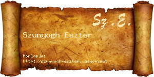 Szunyogh Eszter névjegykártya
